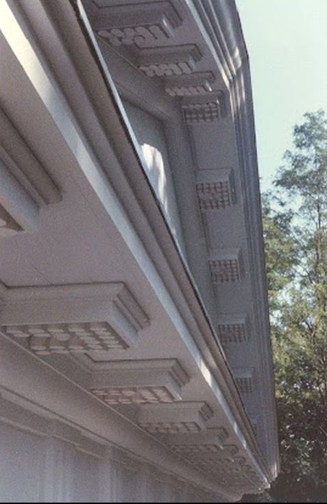The completed pediment tympanum of Sneaker's Gap